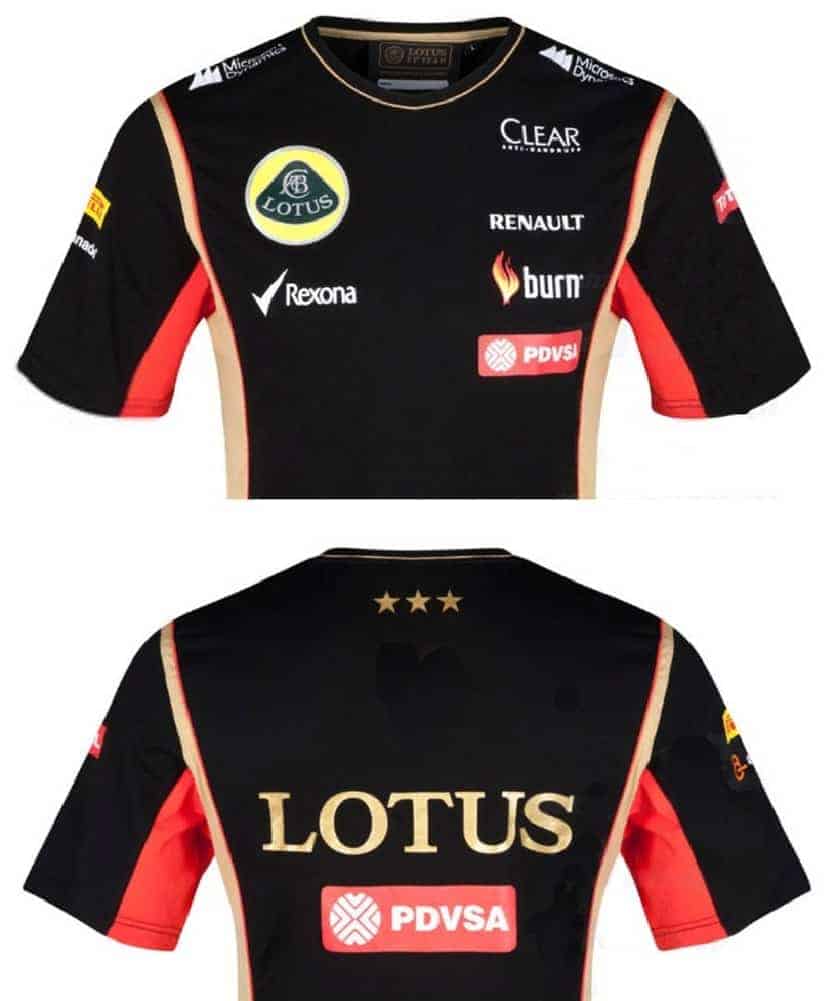 T-SHIRT Tee Adult Formula One 1 Lotus F1 Team PDVSA Sponsor 2014/5 ...