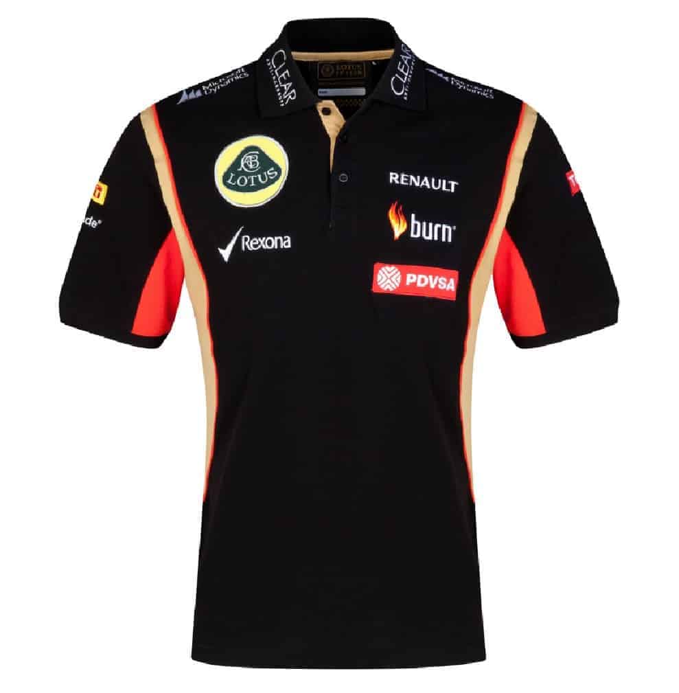 POLO Shirt Adult Formula One 1 Lotus F1 Team PDVSA Sponsor 2014/5 The