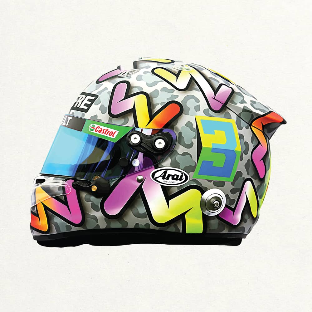 Daniel Ricciardo Left 2020 Helmet Formula 1 F1, Grand Prix Poster ...