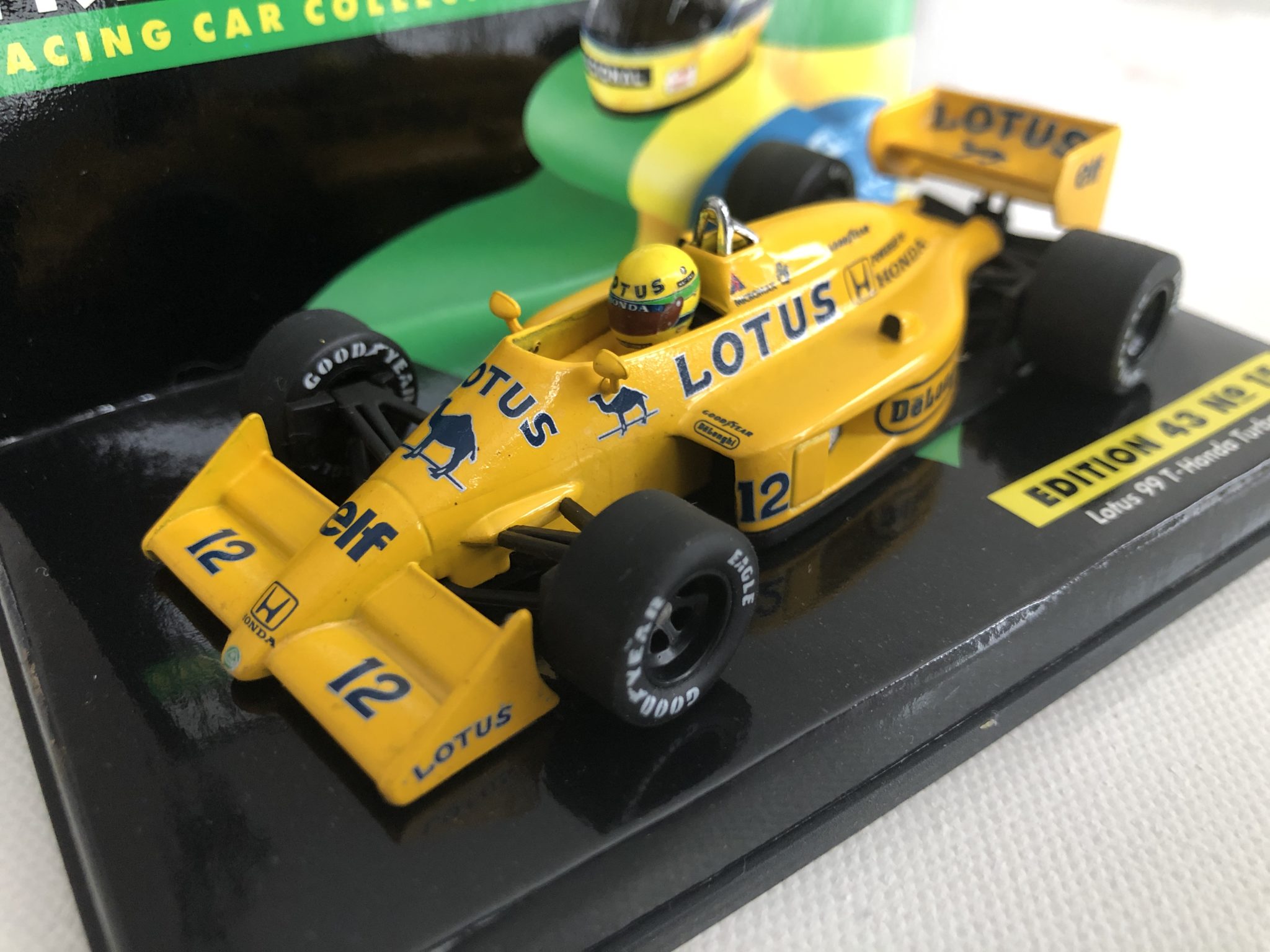 1987 Ayrton Senna Lotus Honda 99T LANG 1:43 Scale Diecast Model Edition ...